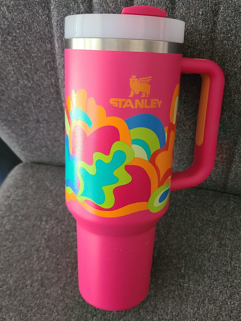 Authentic Stanley Cup Exclusive 40oz Quencher H2.0 Tumbler Tropical Wave